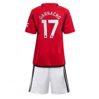 Manchester United Alejandro Garnacho #17 Domaci Dres za djecu 2023-24 Kratak Rukav (+ Kratke hlače)